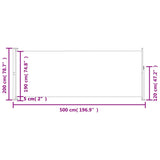 NNEVL Patio Retractable Side Awning 200x500cm Black
