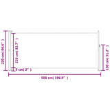 NNEVL Patio Retractable Side Awning 220x500cm Grey