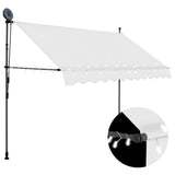 NNEDPE Manual Retractable Awning With Led 250 Cm Cream