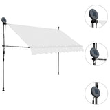 NNEDPE Manual Retractable Awning With Led 250 Cm Cream