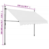 NNEDPE Manual Retractable Awning With Led 250 Cm Cream