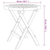 NNEVL Bistro Table Ø46x47 cm Solid Wood Acacia