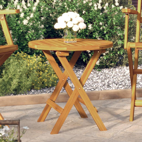 NNEVL Bistro Table Ø46x47 cm Solid Wood Acacia
