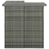 NNEDPE Corner Bar Table Grey 100x50x105 Cm Poly Rattan