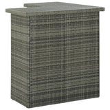 NNEDPE Corner Bar Table Grey 100x50x105 Cm Poly Rattan
