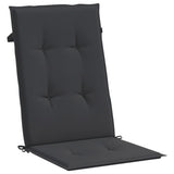 NNEVL Garden Highback Chair Cushions 6 pcs Black 120x50x3 cm Fabric
