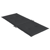 NNEVL Garden Highback Chair Cushions 6 pcs Black 120x50x3 cm Fabric
