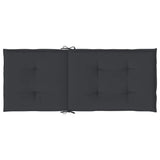 NNEVL Garden Highback Chair Cushions 6 pcs Black 120x50x3 cm Fabric