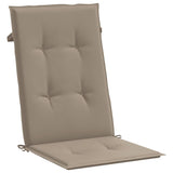 NNEVL Garden Highback Chair Cushions 6 pcs Taupe 120x50x3 cm Fabric