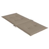 NNEVL Garden Highback Chair Cushions 6 pcs Taupe 120x50x3 cm Fabric