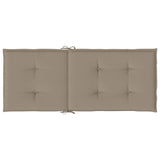 NNEVL Garden Highback Chair Cushions 6 pcs Taupe 120x50x3 cm Fabric