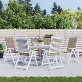 NNEVL Garden Highback Chair Cushions 6 pcs Taupe 120x50x3 cm Fabric