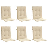 NNEVL Garden Lowback Chair Cushions 6 pcs Beige 100x50x3 cm Oxford Fabric