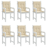 NNEVL Garden Lowback Chair Cushions 6 pcs Beige 100x50x3 cm Oxford Fabric