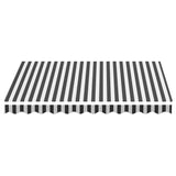 NNEVL Replacement Fabric for Awning Anthracite and White 3x2.5 m
