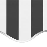 NNEVL Replacement Fabric for Awning Anthracite and White 3x2.5 m