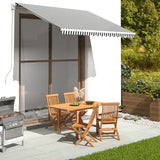 NNEVL Replacement Fabric for Awning Anthracite and White 3x2.5 m