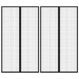 NNEVL Insect Door Curtains 2 pcs with Magnet Blocks Black 200x80 cm