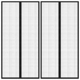 NNEVL Insect Door Curtains 2 pcs with Magnet Blocks Black 220x100 cm