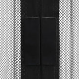 NNEVL Insect Door Curtains 2 pcs with Magnet Blocks Black 220x110 cm