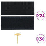 NNEVL Insect Door Curtains 2 pcs with Magnet Blocks Black 220x130 cm