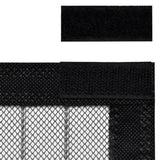 NNEVL Insect Door Curtains 2 pcs with Magnet Blocks Black 220x130 cm