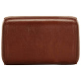 NNEVL Gym Bok Bench 38 cm Brown Real Leather and Solid Mango Wood