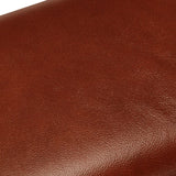 NNEVL Gym Bok Bench 38 cm Brown Real Leather and Solid Mango Wood