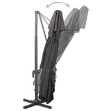 NNEVL Cantilever Garden Parasol with Double Top Anthracite 400x300 cm