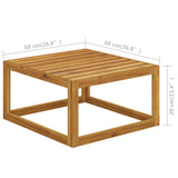 NNEVL 12 Piece Garden Lounge Set with Cushion Cream Solid Acacia Wood