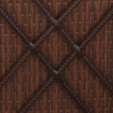 NNEVL 3 Piece Garden Sun Loungers with Tea Table Poly Rattan Brown
