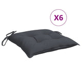 NNEDPE Chair Cushions 6 Pcs Anthracite 40x40x7 Cm Fabric
