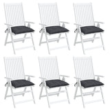 NNEDPE Chair Cushions 6 Pcs Anthracite 40x40x7 Cm Fabric