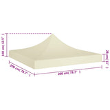 NNEVL Party Tent Roof 2x2 m Cream 270 g/m²