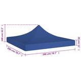 NNEVL Party Tent Roof 2x2 m Blue 270 g/m²
