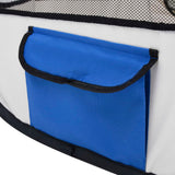 NNEDPE Foldable Dog Playpen With Carrying Bag Blue 145x145x61 Cm