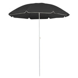 NNEVL Garden Parasol with Steel Pole Anthracite 180 cm