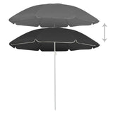 NNEVL Garden Parasol with Steel Pole Anthracite 180 cm