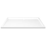 NNEVL Rectangular ABS Shower Base Tray White 80x120 cm