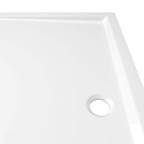 NNEVL Rectangular ABS Shower Base Tray White 80x120 cm