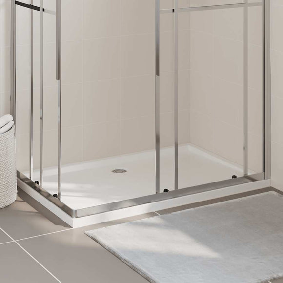 NNEVL Rectangular ABS Shower Base Tray White 80x120 cm