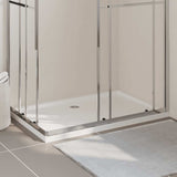 NNEVL Rectangular ABS Shower Base Tray White 80x120 cm