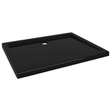 NNEVL Rectangular ABS Shower Base Tray Black 80x100 cm