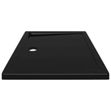 NNEVL Rectangular ABS Shower Base Tray Black 80x100 cm