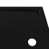 NNEVL Rectangular ABS Shower Base Tray Black 80x100 cm