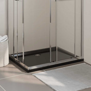NNEVL Rectangular ABS Shower Base Tray Black 80x100 cm