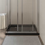 NNEVL Square ABS Shower Base Tray Black 80x80 cm