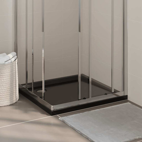 NNEVL Square ABS Shower Base Tray Black 80x80 cm