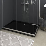 NNEVL Rectangular ABS Shower Base Tray Black 80x120 cm