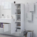 NNEVL Bathroom Cabinet White 30x30x130 cm Engineered Wood